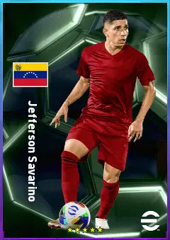 Jefferson Savarino eFootball 2026 player card, 81 OVR RWF