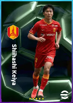 Shiihashi Keiya eFootball 2026 player card, 76 OVR DMF