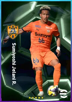 Sumiyoshi Jelani R. eFootball 2026 player card, 76 OVR CB