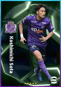 Koshimichi Sota eFootball 2026 player card, 75 OVR RMF