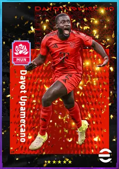 Dayot Upamecano eFootball 2026 player card, 83 OVR CB
