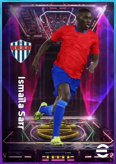 Ismaïla Sarr eFootball 2026 player card, 80 OVR RWF