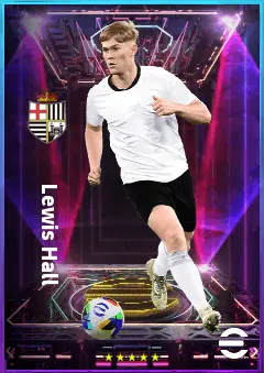 Lewis Hall eFootball 2026 player card, 81 OVR LB