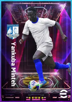 Yankuba Minteh eFootball 2026 player card, 80 OVR RWF