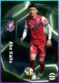 Abe Kaito eFootball 2026 player card, 76 OVR CB