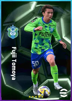 Fujii Tomoya eFootball 2026 player card, 76 OVR RMF