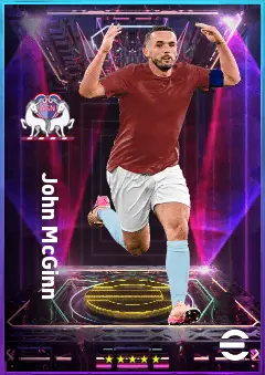 John McGinn eFootball 2026 player card, 82 OVR CMF
