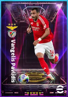Vangelis Pavlidis eFootball 2026 player card, 82 OVR CF