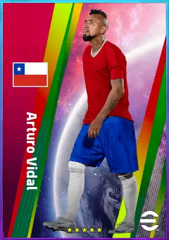 Arturo Vidal eFootball 2026 player card, 80 OVR CMF
