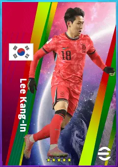 Lee Kang-In eFootball 2026 player card, 82 OVR RWF