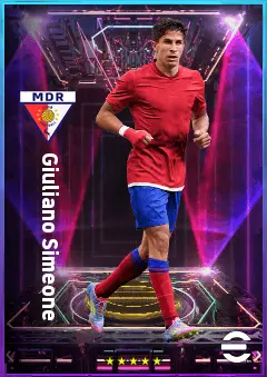 Giuliano Simeone eFootball 2026 player card, 81 OVR RWF