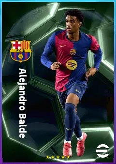 Alejandro Balde eFootball 2026 player card, 83 OVR LB