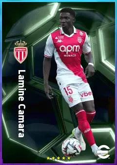 Lamine Camara eFootball 2026 player card, 80 OVR CMF