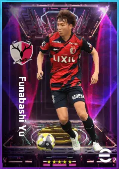 Funabashi Yu eFootball 2026 player card, 77 OVR CMF