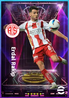 Erdal Rakip eFootball 2026 player card, 78 OVR CMF