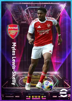 Myles Lewis-Skelly eFootball 2026 player card, 80 OVR LB