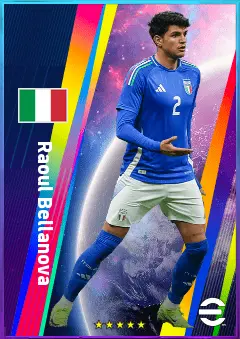 Raoul Bellanova eFootball 2026 player card, 82 OVR RB