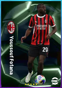 Youssouf Fofana eFootball 2026 player card, 82 OVR CMF