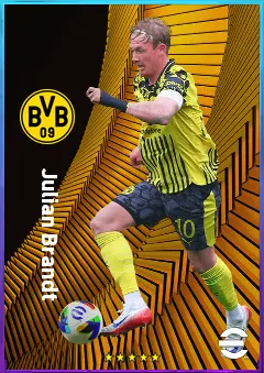 Julian Brandt eFootball 2026 player card, 82 OVR AMF