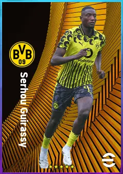 Serhou Guirassy eFootball 2026 player card, 82 OVR CF
