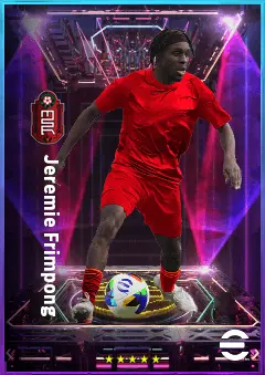 Jeremie Frimpong eFootball 2026 player card, 83 OVR RB