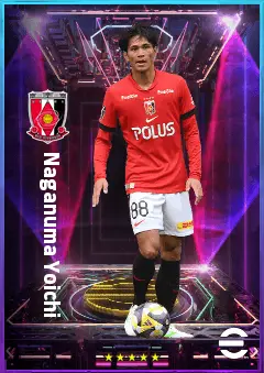 Naganuma Yoichi eFootball 2026 player card, 76 OVR LMF