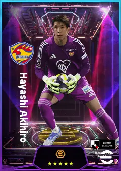 Hayashi Akihiro eFootball 2026 player card, 76 OVR GK