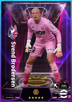 Svend Brodersen eFootball 2026 player card, 77 OVR GK