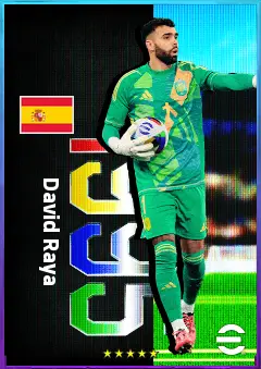David Raya eFootball 2026 player card, 83 OVR GK