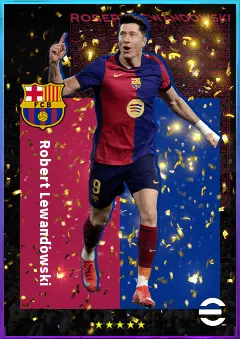 Robert Lewandowski eFootball 2026 player card, 84 OVR CF