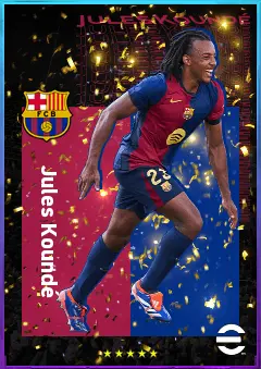 Jules Koundé eFootball 2026 player card, 84 OVR RB
