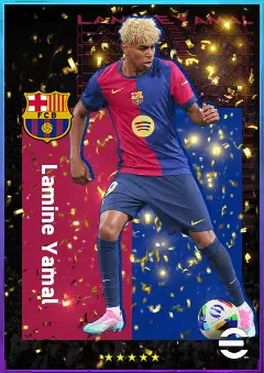 Lamine Yamal eFootball 2026 player card, 85 OVR RWF