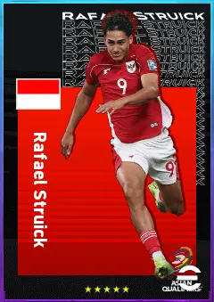 Rafael Struick eFootball 2026 player card, 77 OVR CF