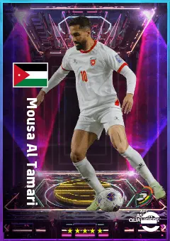 Mousa Al Tamari eFootball 2026 player card, 82 OVR RMF