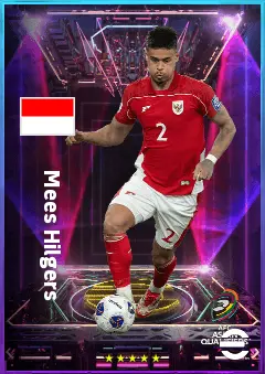 Mees Hilgers eFootball 2026 player card, 80 OVR CB