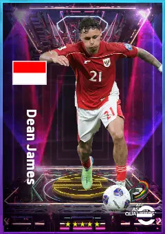 Dean James eFootball 2026 player card, 77 OVR LB