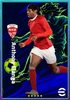 Anthony Elanga eFootball 2026 player card, 76 OVR RWF