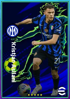 Kristjan Asllani eFootball 2026 player card, 73 OVR DMF