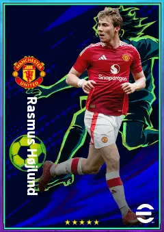 Rasmus Højlund eFootball 2026 player card, 78 OVR CF