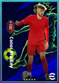 Conor Bradley eFootball 2026 player card, 73 OVR RB