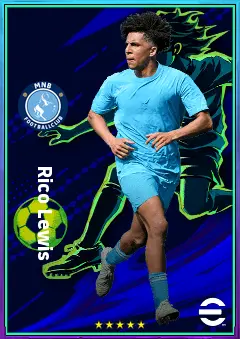 Rico Lewis eFootball 2026 player card, 75 OVR RB
