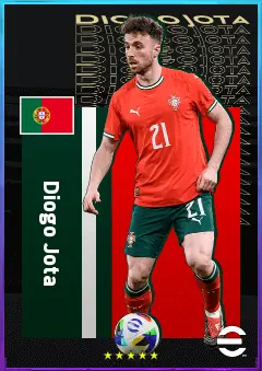 Diogo Jota eFootball 2026 player card, 82 OVR CF