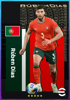 Rúben Dias eFootball 2026 player card, 84 OVR CB