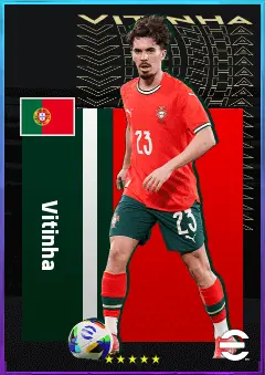 Vitinha eFootball 2026 player card, 83 OVR CMF