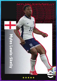 Myles Lewis-Skelly eFootball 2026 player card, 81 OVR LB
