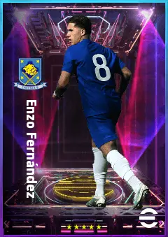Enzo Fernández eFootball 2026 player card, 83 OVR CMF