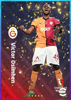 Victor Osimhen eFootball 2026 player card, 84 OVR CF