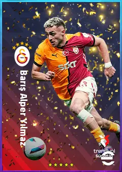 Barış Alper Yılmaz eFootball 2026 player card, 80 OVR RWF