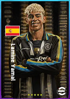 Lamine Yamal eFootball 2026 player card, 85 OVR RWF