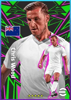 Chris Wood eFootball 2026 player card, 81 OVR CF